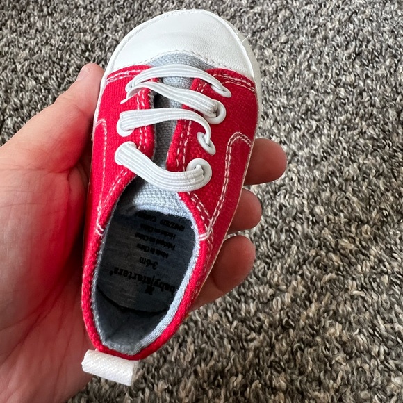 Baby Starters Infant Red Crib Shoes Sneakers Size 3-6 Months - Picture 10 of 10